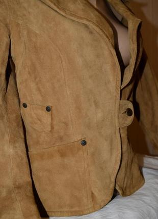 Замшева натуральна куртка піджак вінтаж ретро стиль mango5 фото