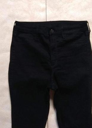 Брендові чорні джинси скінні з високою талією h&m, 12 розмір.5 фото