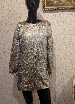 Нарядное золотое платье zara6 фото