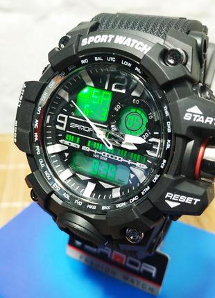 Брендовий наручний годинник sanda з цифровим табло та кварцовим механізмом за супер ціною!