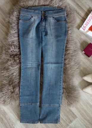 Укороченные стрейчевые  джинсы - резинки 8 -10
