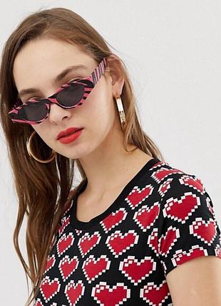Солнцезащитные очки asos cat eye кошачий глаз 90 тигровый принт
