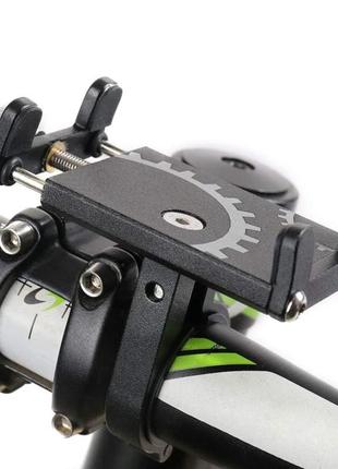 Тримач для телефону на кермо велосипеда електросамоката для ninebot g30 чорного кольору3 фото