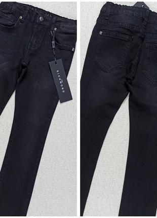 Новые чёрные джинсы стрейч richmond, 8-9 лет.2 фото