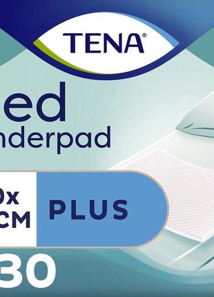 Гигиенические одноразовые впитывающие пеленки tena bed plus 60x90 30шт