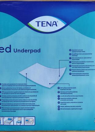 Гигиенические одноразовые впитывающие пеленки tena bed plus 60x90 30шт4 фото