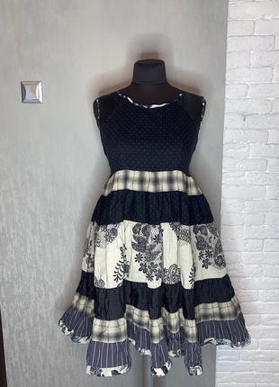 Коротка ярусна сукня плаття сарафан франція piti, s-m