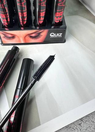 Туш для вій "cover lash" подовжуюча з силіконовою щіточкою quiz2 фото