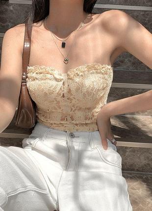 Топ бюстье мереживо корсет бандо