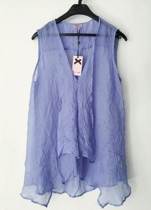 Красивая шёлковая блуза-туника английского бренда1 фото