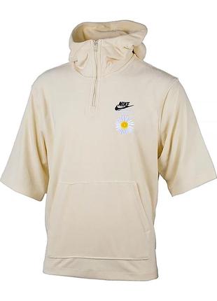 Чоловіча толстовка nike m nsw hbr-s ss top бежевий s (dm5062-113 s)