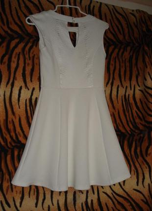 Супер сукня"river island"р. 8 білого кольору.4 фото