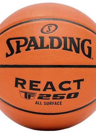 М'яч баскетбольний spalding react tf-250 помаранчевий уні 7 76801z