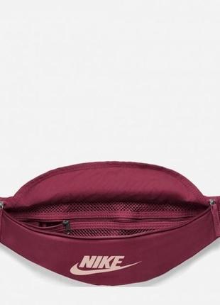 Сумка на пояс (бананка) nike heritage waistpack-fa21 бордова (db0490-638)