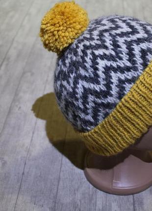 Knitted hat - в'язана шапка (ручна робота)3 фото