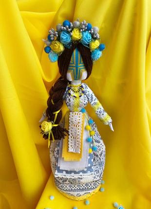 Лялька українка, лялька ручної роботи, сувенірна лялька, лялька подарунок, лялька інтер'єрна,1 фото
