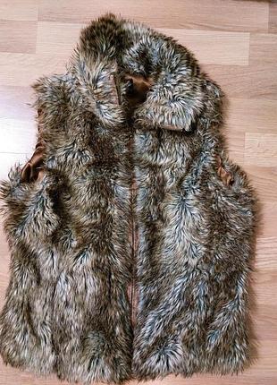 Жилетка мехушка на девочку