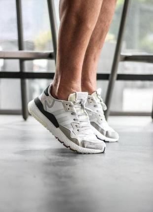 Кросівки чоловічі adidas nite jogger black/white2 фото