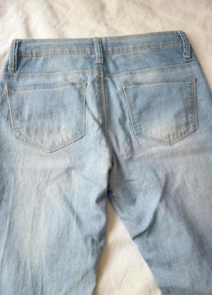 Голубые летние тонкие джинсы брюки штаны скини узкачи от denim co7 фото