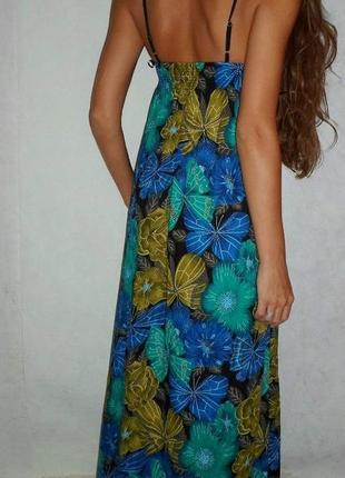 Красивое яркое летнее платье макси р.xs/s сарафан5 фото