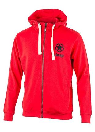 Мужская толстовка jeep hooded sweatshirt full zip star&jeep красный m (o102572-r699 m)