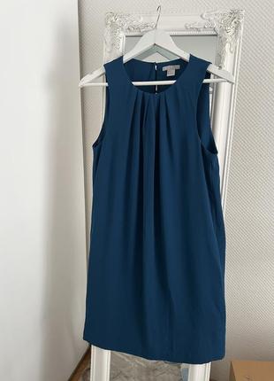 Красивое шифоновое платье. платье пантоне синего морского цвета h&amp;m. короткое шифоновое платье
