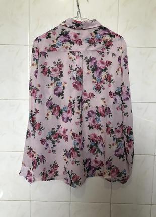 Блуза рубашка в цветочный принт zara4 фото