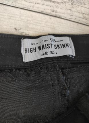 Детские джинсы new look для девочки черные skinny размер 152