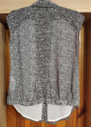 Бренду armani блуза, сорочка, блузка, рубашка без рукавів у сірому кольорі3 фото