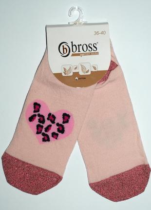Укорочені шкарпетки р.36-40 бросс bross сердечко