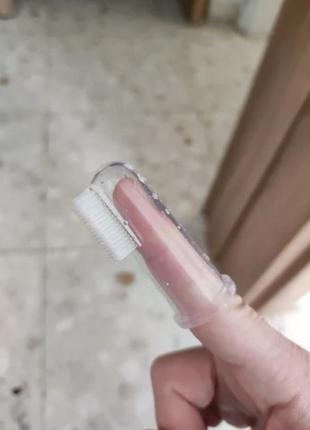 Зубні щітки на палець для собак і кішок, 1 штука "toothbrush finger" trixie white (-)4 фото