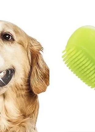 Зубна щітка на палець для собак і кішок trixie green