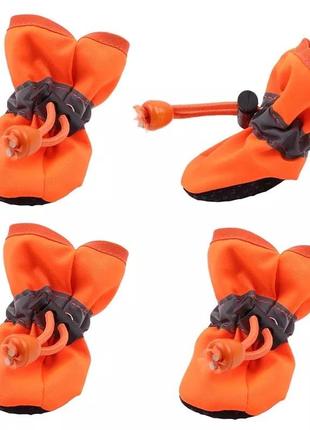Обувь для собак "мешочки" orange size 14 фото