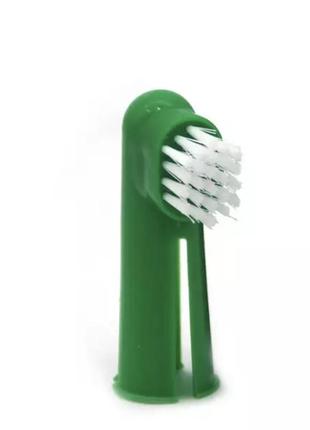 Зубні щітки на палець для собак і кішок, 1 штука green