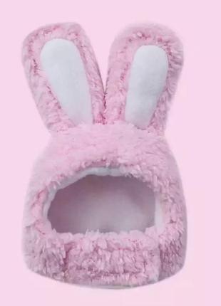 Шапка з вушками bunny pink size s3 фото