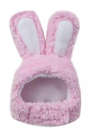 Шапка з вушками bunny pink size s1 фото