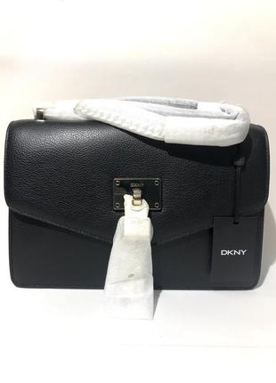 Сумка кожаная dkny elissa flap shoulder bag r1338281 оригинал leather10 фото