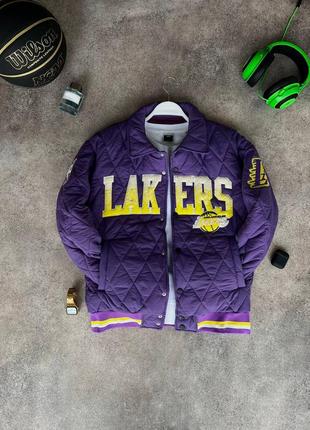 Куртка бомбер lakers мужской фиолетовый