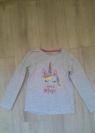 Кофта единорог с длинным рукавом