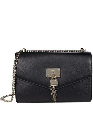 Сумка кожаная dkny elissa flap shoulder bag r1338281 оригинал leather1 фото