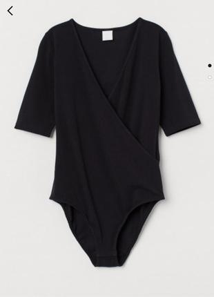 Чорне боді з коротким рукавом h&m