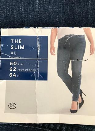Новые с этикеткой зауженные джинсы стрейч c&a в двух размерах 58 (укр 64-66-68) и 60 (укр 66-68-70)8 фото