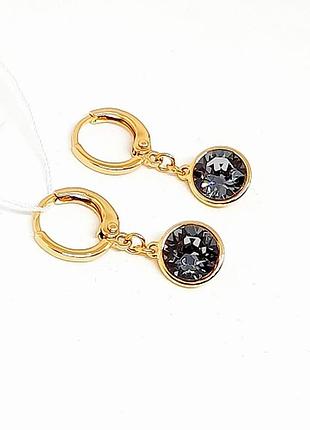 Позолочені сережки, кристали зварювання, сережки, позолота