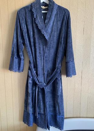 Жіночий велюровий халат 50-52-54 розміру
