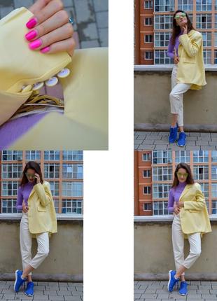 Пиджак оверсайз желтый очень стильно4 фото