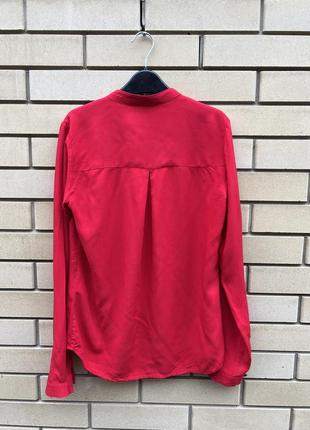 Червона сорочка блузка з довгим рукавом oodji2 фото