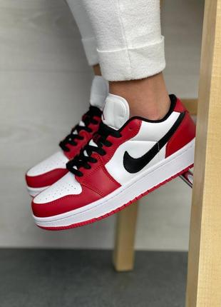 Женские кроссовки nike air jordan    1 low red6 фото