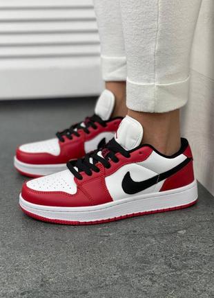 Женские кроссовки nike air jordan    1 low red5 фото