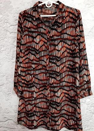 Невероятно стильное платье рубашка в размере 16 от бренда papaya.2 фото