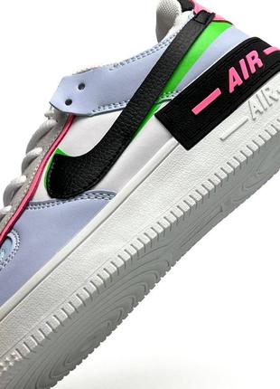 Жіночі кросівки nike air force 1 shadow violet black rose3 фото